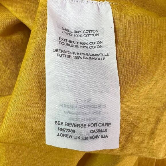 POINT SUR 100% Cotton Tie-shoulder Dress in Yellow Size 2 - Picture 13 of 14